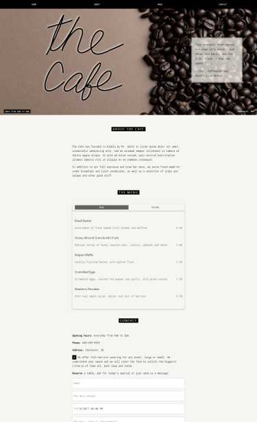 Cafe or Restaurant template